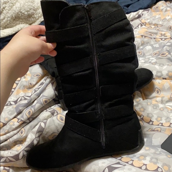 Black Buckle Boots - Picture 2 of 3